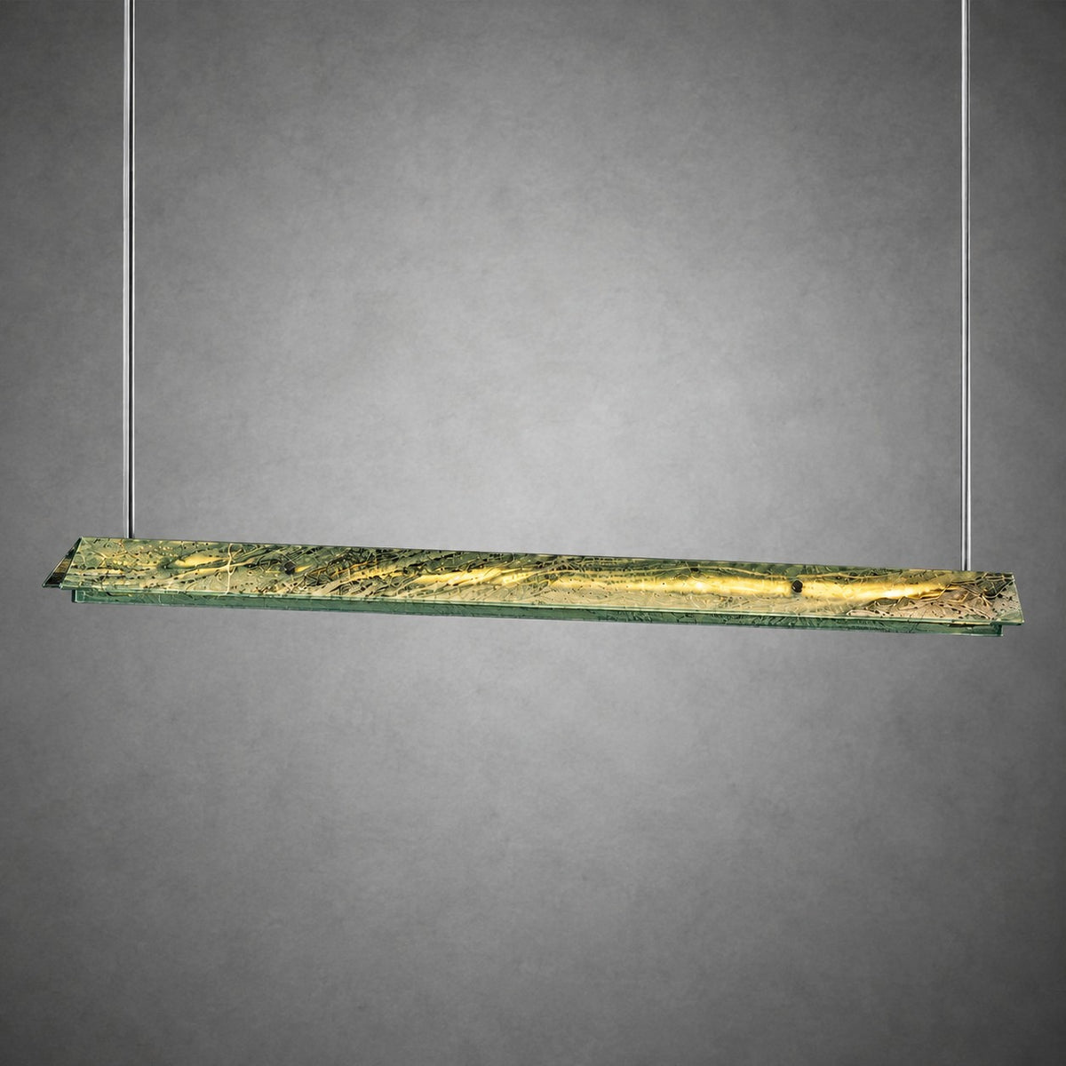 Modern Slim Luxury stone Linear LED Pendant Light