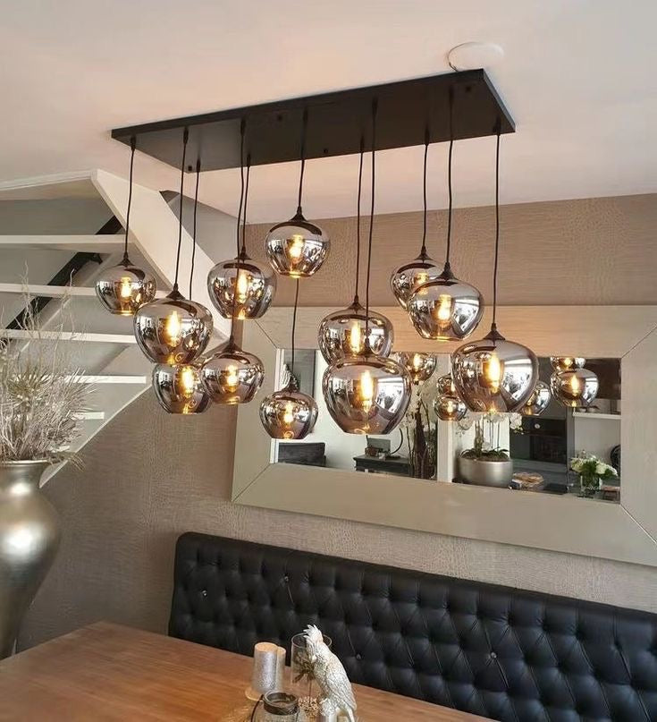 Modern Smoke Gray Glass Lamp Designer Chandelier for Cafe/Kitchen Island/Dining Room Style B