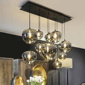 Modern Smoke Gray Glass Lamp Designer Chandelier for Cafe/Kitchen Island/Dining Room Style B