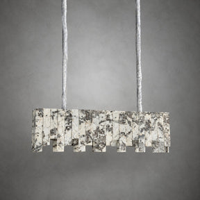 Modern Snowcrest White Luxury stone Linear Chandelier