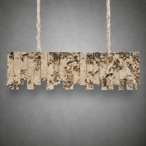 Modern Snowcrest White Luxury stone Linear Chandelier