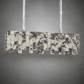 Modern Snowcrest White Luxury stone Linear Chandelier