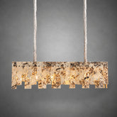 Modern Snowcrest White Luxury stone Linear Chandelier
