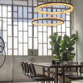 Modern Style Rings Brass & Natural Quartz Crystal Chandelier in Brass/Black Finish