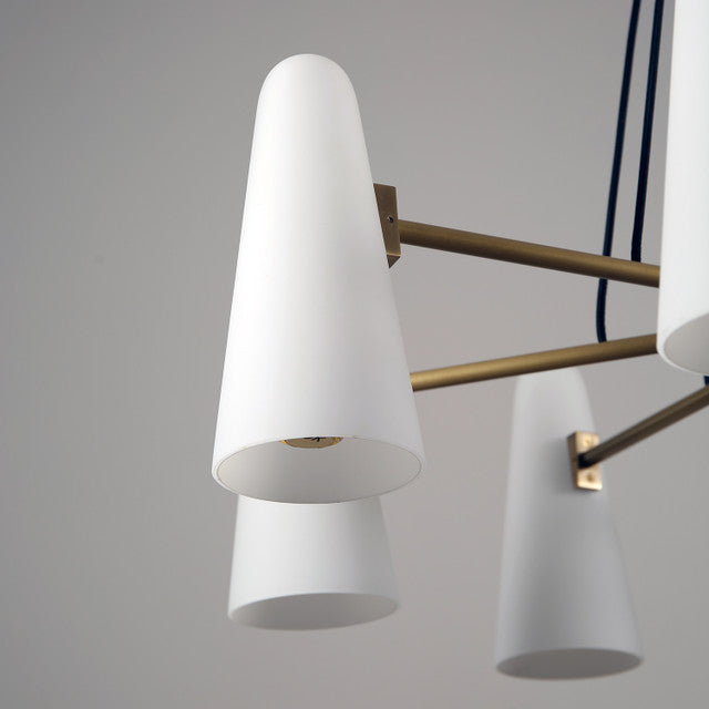 Modern Style Round Cone Glass Chandelier for Bedroom/Living Room/Dining Room