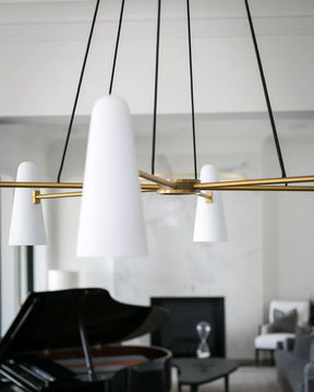 Modern Style Round Cone Glass Chandelier for Bedroom/Living Room/Dining Room