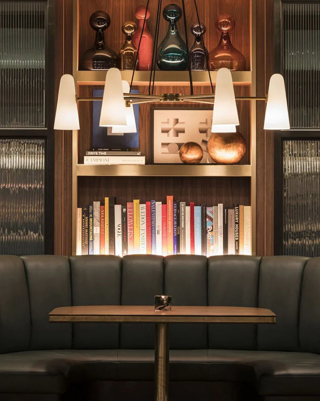 Modern Style Round Cone Glass Chandelier for Bedroom/Living Room/Dining Room