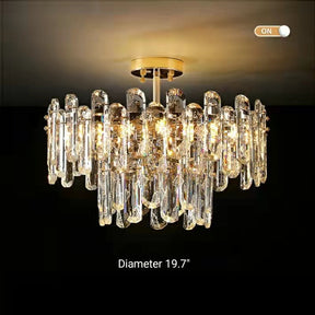 Modern Style Two Layers Crystal Chandelier For Living Room / Round Dining Table