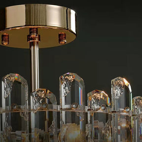 Modern Style Two Layers Crystal Chandelier For Living Room / Round Dining Table