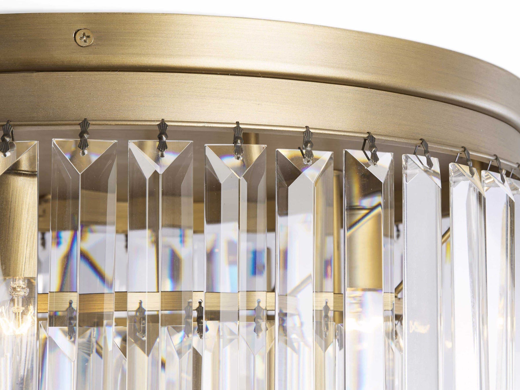 Modern Tiered Flush Mount Crystal Chandelier