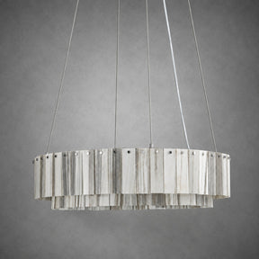 Modern Two-Tier Luxury Stone Round Chandelier