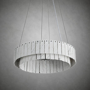 Modern Two-Tier Luxury Stone Round Chandelier