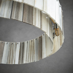 Modern Two-Tier Luxury Stone Round Chandelier