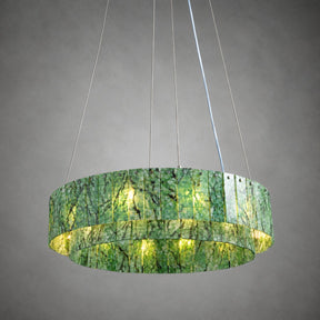Modern Two-Tier Luxury Stone Round Chandelier