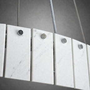 Modern Two-Tier Luxury Stone Round Chandelier