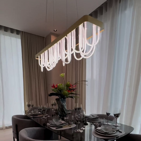 Modern Wavy Chandelier for Dining Room/Kitchen Island