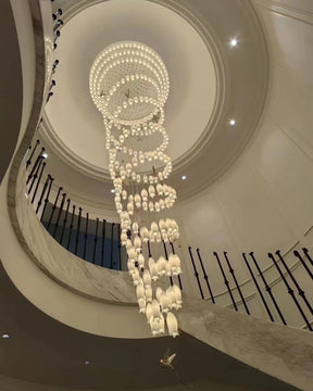 Modern White Ceramic Elegant Tulip Flower Chandelier For Foyer/Staircase