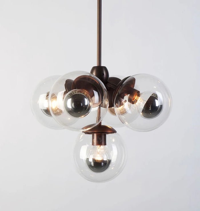 Modo Pendant - 5 Globes - BlackSmokeMerlinlamps