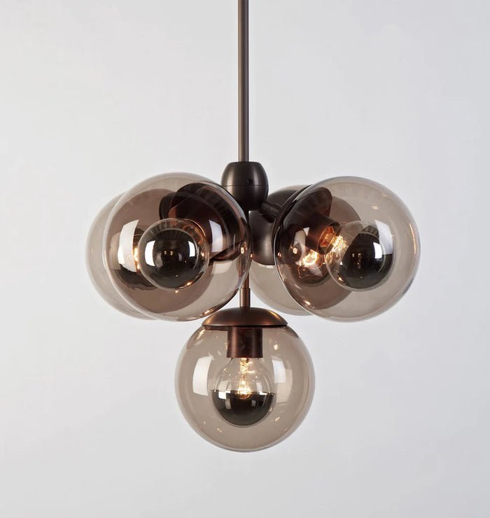 Modo Pendant - 5 Globes - BlackSmokeMerlinlamps