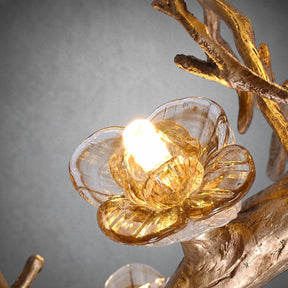 Mona Copper Branch Glass Flower Chandelier