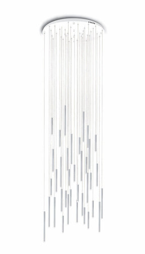 Brillia Round Two-Tone Tubular Pendant Light Chandelier - Merlin Lamps