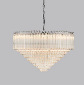 Multi-Tier Modern Light Luxury Crystal Rods Pendant Chandelier for Living Room/Bedroom/Foyer/Entrys