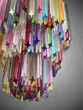 Murano Chandelier – 184 prisms – Multi