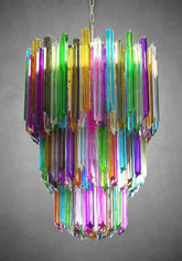 Murano Chandelier – 184 prisms – Multi