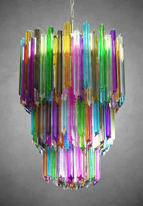 Murano Chandelier – 184 prisms – Multi