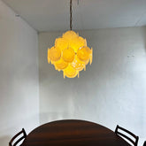 Murano Chandelier 36 White Disks