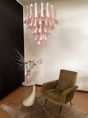 Murano Chandelier 52” Pink color