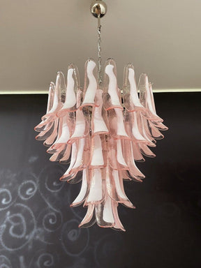 Murano Chandelier 52” Pink color