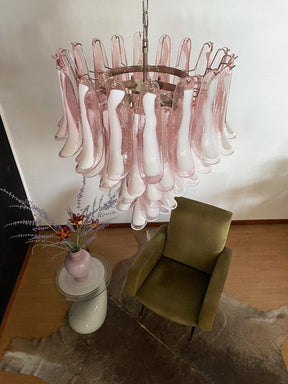 Murano Chandelier 52” Pink color