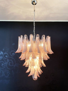 Murano Chandelier 52” Pink color