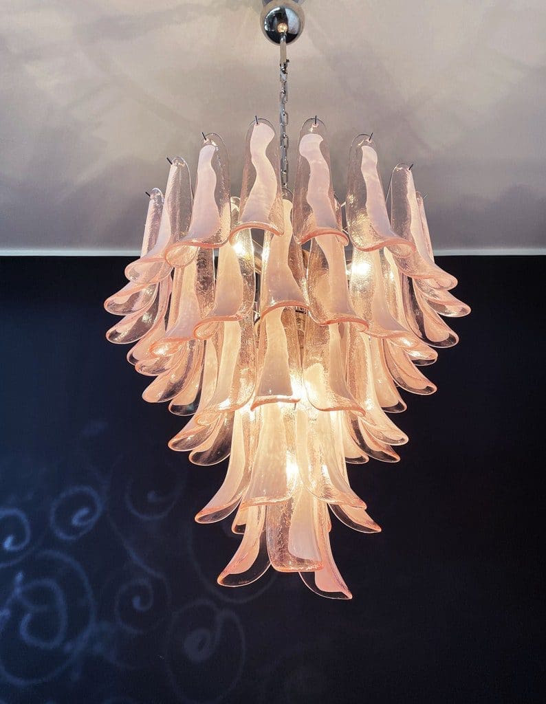 Murano Chandelier 52” Pink color