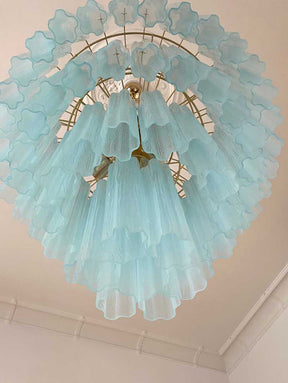 Murano Chandelier Opal Glass