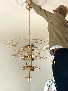 Murano Chandelier Opal Glass