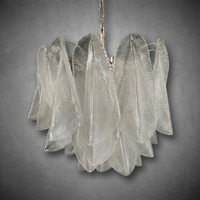 Murano Chandelier – Rondini – 41 glass leaves – Transparent