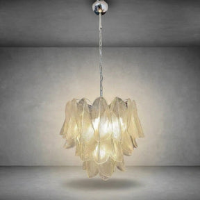 Murano Chandelier – Rondini – 41 glass leaves – Transparent
