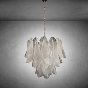 Murano Chandelier – Rondini – 41 glass leaves – Transparent