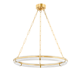 Natalie Modern Round Indoor Alabaster Chandelier
