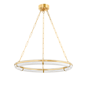 Natalie Modern Round Indoor Alabaster Chandelier