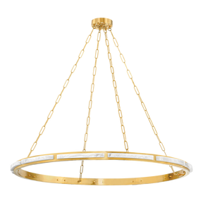Natalie Modern Round Indoor Alabaster Chandelier