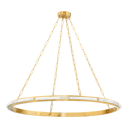 Natalie Modern Round Indoor Alabaster Chandelier