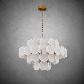 Natural Alabaster 31.5" Round Chandelier
