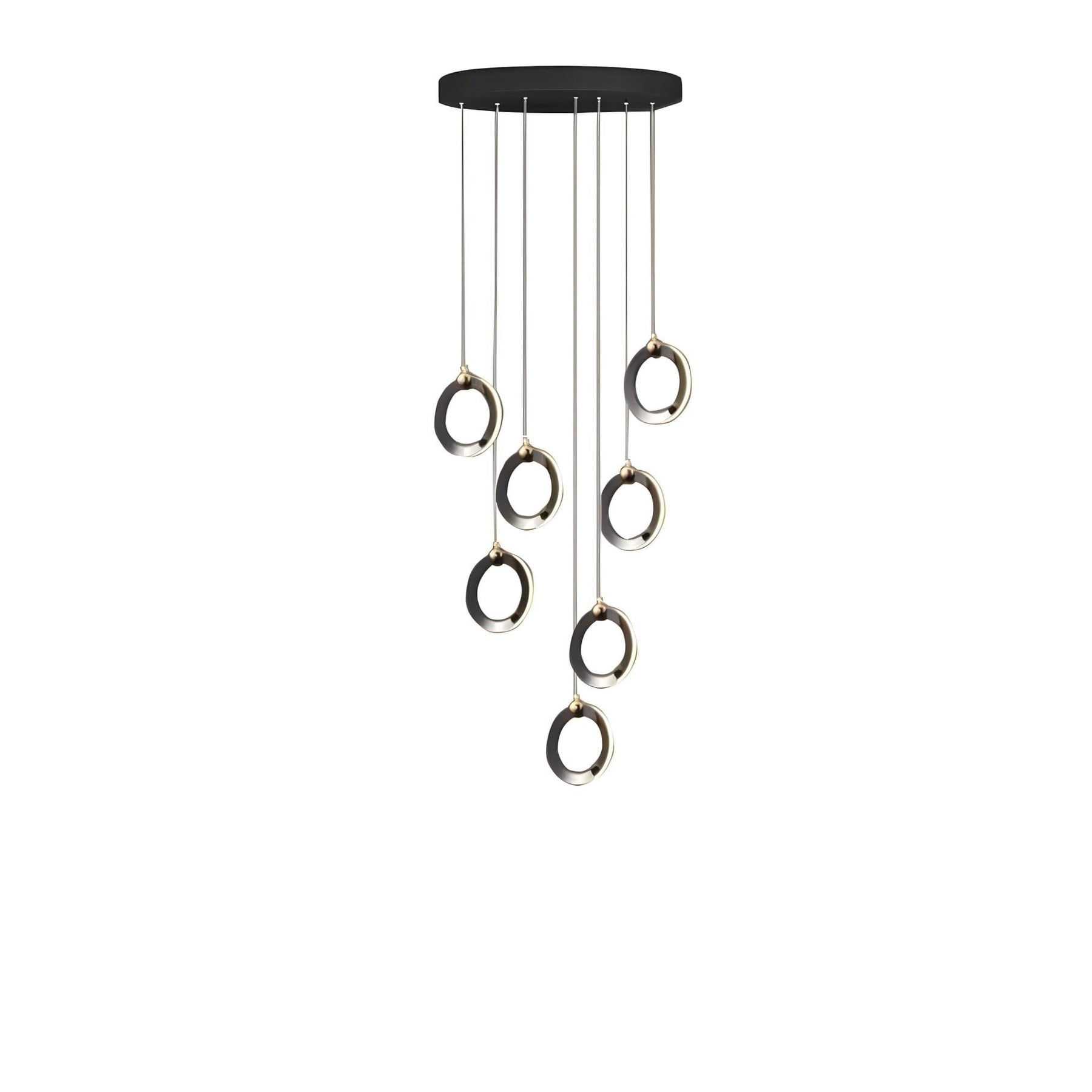 NEBULA Chandelier - 1 ring - 6.6" x 60" / 17cm x 150cm - 8WCool Light (6000K)Merlinlamps