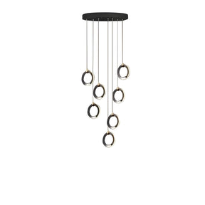 NEBULA Chandelier - 1 ring - 6.6" x 60" / 17cm x 150cm - 8WCool Light (6000K)Merlinlamps