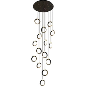 NEBULA Chandelier - 1 ring - 6.6" x 60" / 17cm x 150cm - 8WCool Light (6000K)Merlinlamps