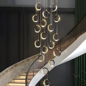 NEBULA Chandelier - 1 ring - 6.6" x 60" / 17cm x 150cm - 8WCool Light (6000K)Merlinlamps