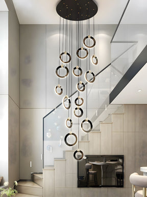 NEBULA Chandelier - 1 ring - 6.6" x 60" / 17cm x 150cm - 8WCool Light (6000K)Merlinlamps